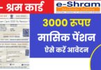 E Shram Card Pension Yojana 3000 Rs Apply : ई श्रमिक कार्ड धारियों को फ्री में मिलेगा 3 रूपए, क्या सच में