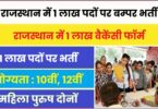 Rajasthan 1 lakh Post Bharti 2023 | राजस्थान में 1 लाख पदों पर बम्पर भर्ती, आवेदन फॉर्म शुरू